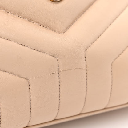 Saint Laurent Calfskin Y Quilted Monogram Medium Loulou Chain Satchel Dark Beige 14 of 14