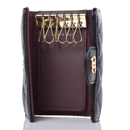 Chanel Caviar Quilted 6 Key Holder Black 5 of 9