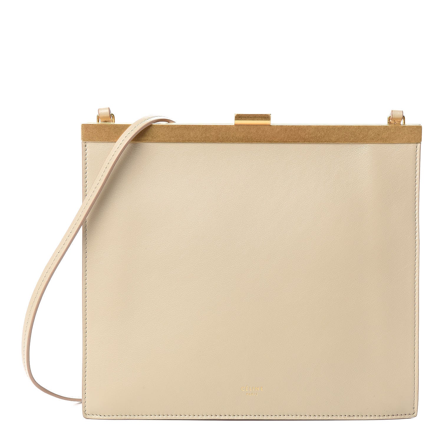 Celine Smooth Calfskin Mini Clasp Bag Beige 1 of 9