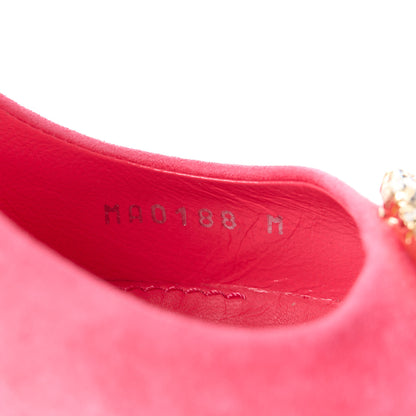 Louis Vuitton Suede Baby Goat Swarovski Crystal Madeleine Pumps 36 Pink 9 of 9