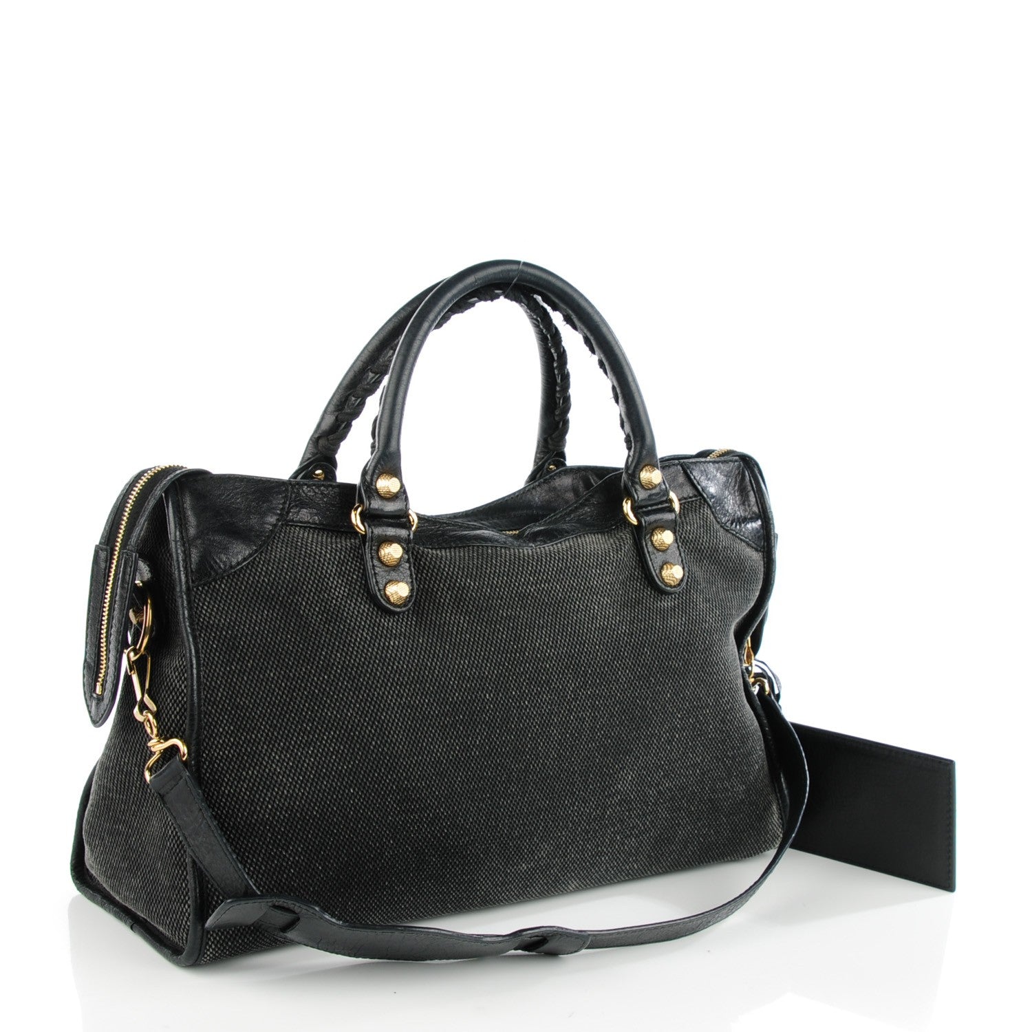 Balenciaga Agneau Canvas Giant 12 Gold Hardware City Black 4 of 9