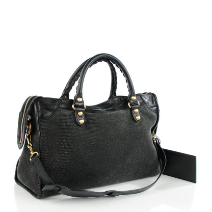 Balenciaga Agneau Canvas Giant 12 Gold Hardware City Black 4 of 9
