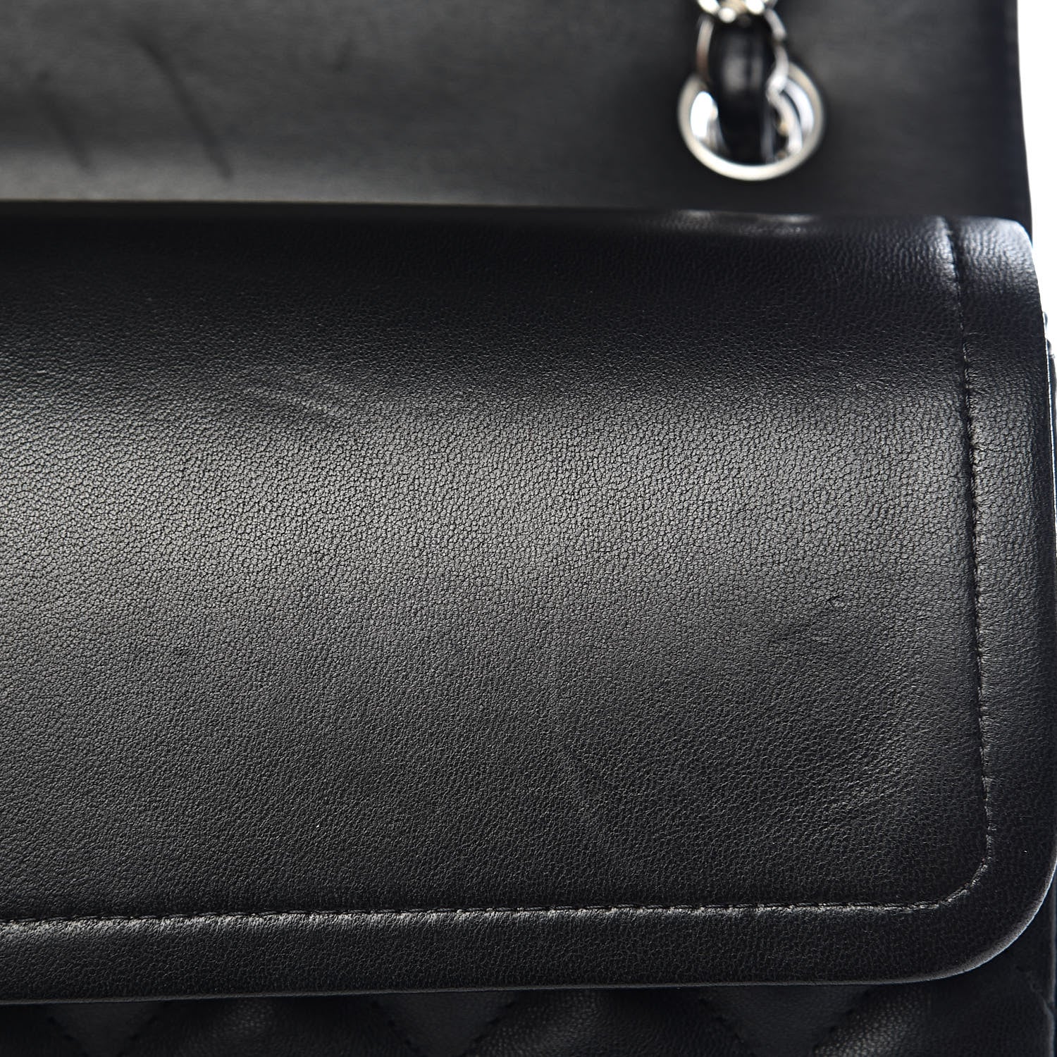 Chanel Lambskin Quilted Jumbo Double Flap Black 13 of 20