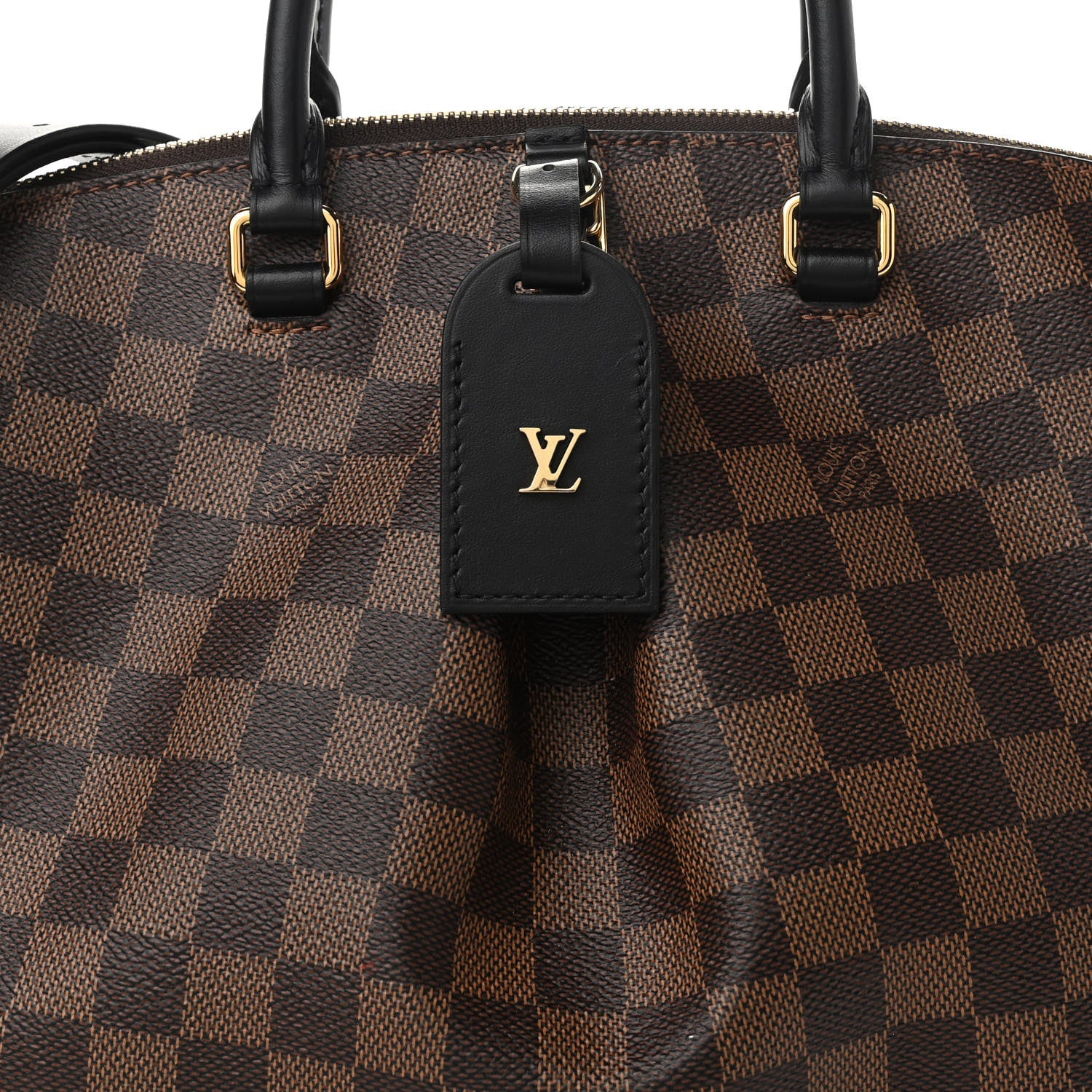 Louis Vuitton Damier Ebene Odeon Tote MM Black 7 of 14