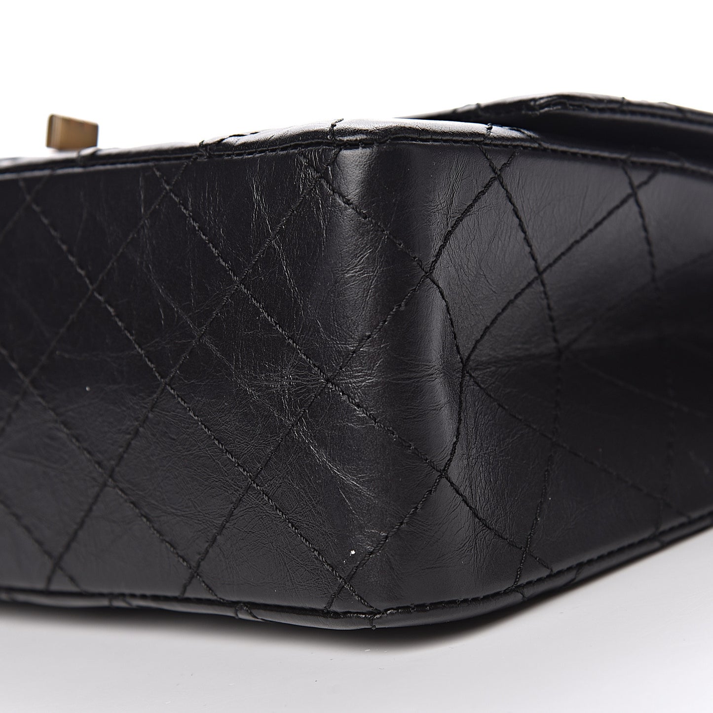 Aged Calfskin Quilted 2.55 Reissue 226 Flap Black