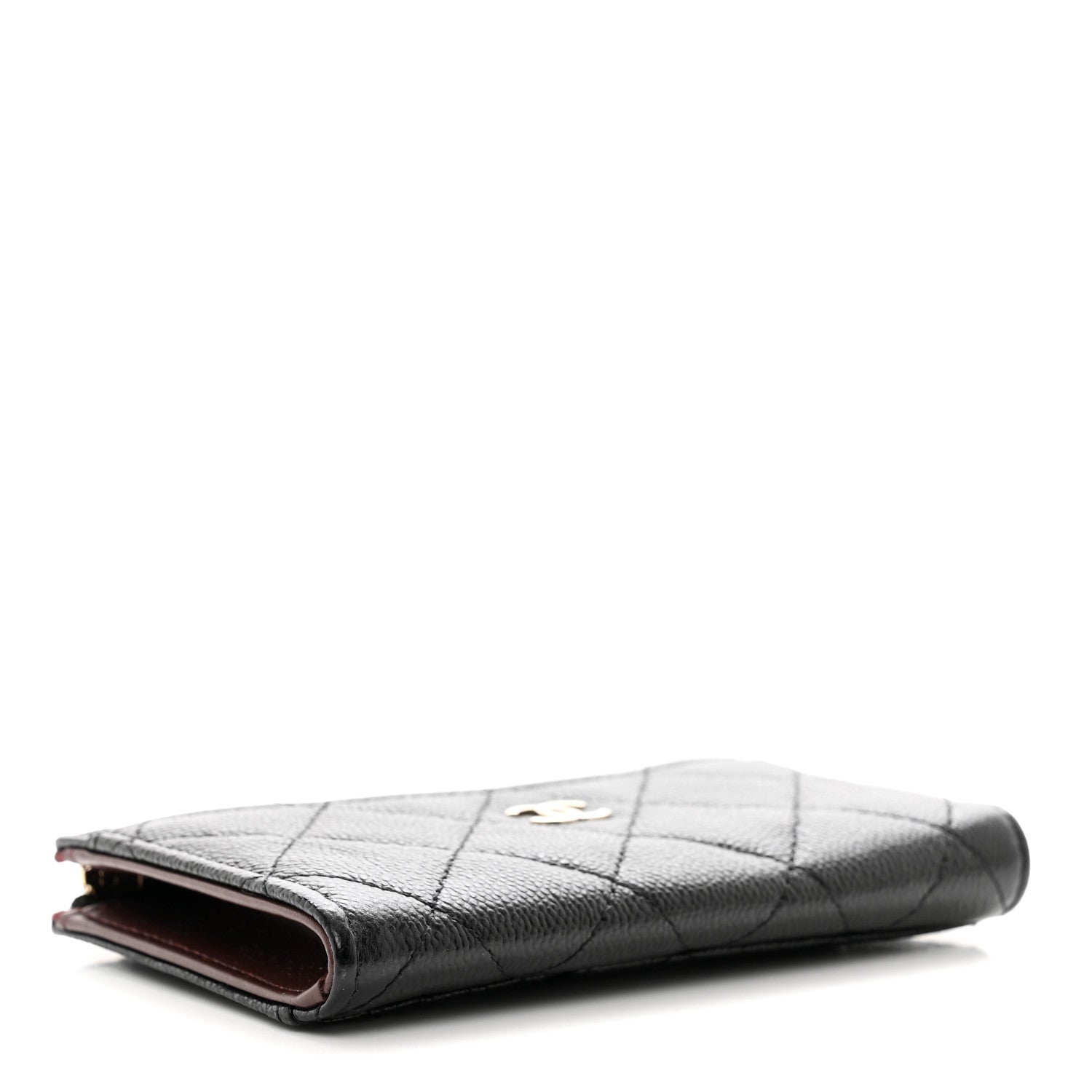 Chanel Caviar Quilted CC Zip Around Card Holder Black 4 of 8