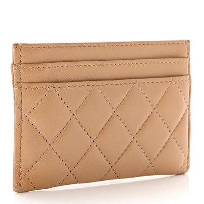 Chanel Lambskin Quilted Boy Card Holder Beige 3 of 10