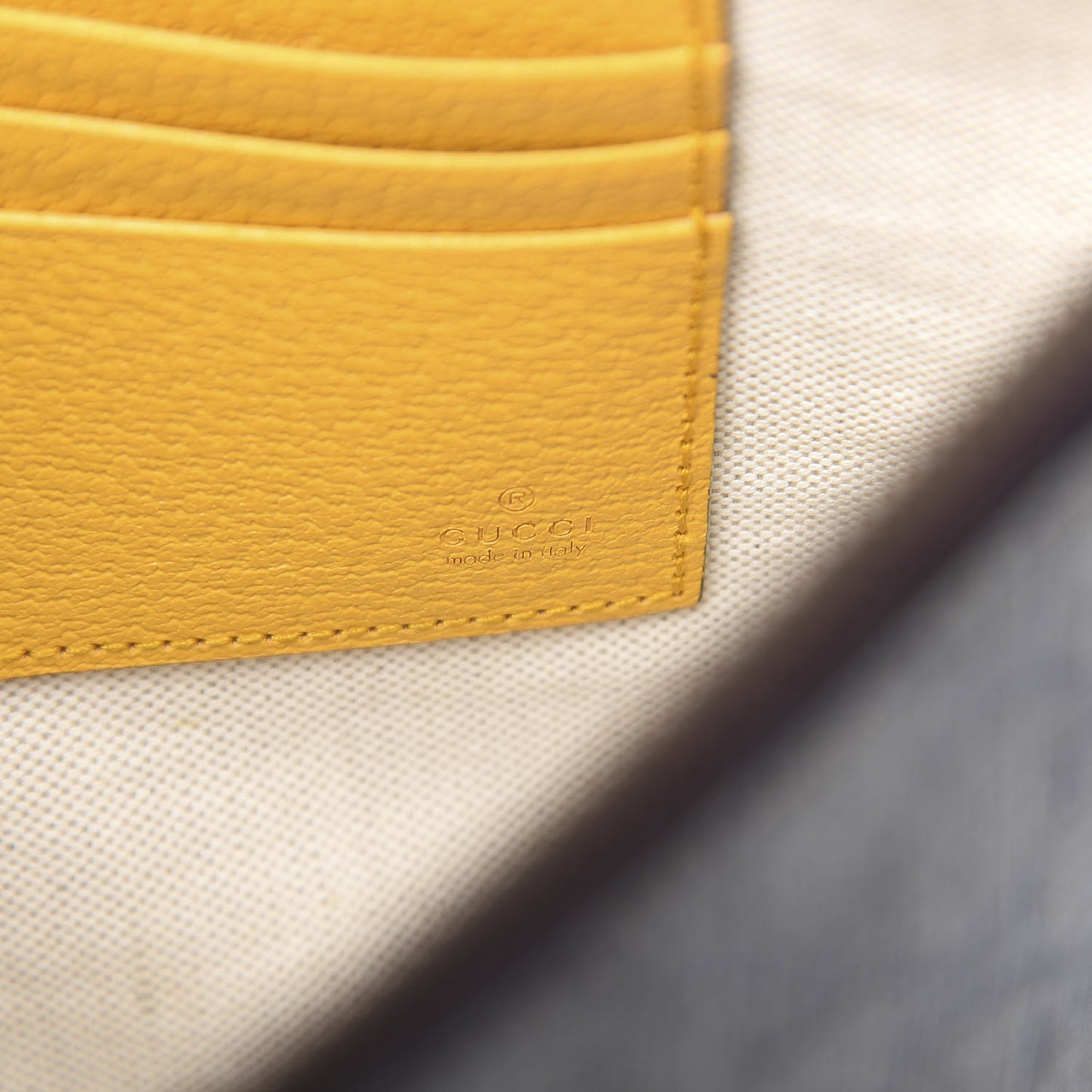 GG Supreme Monogram Neo Vintage Zip Wristlet Pouch Beige New Acero Crop