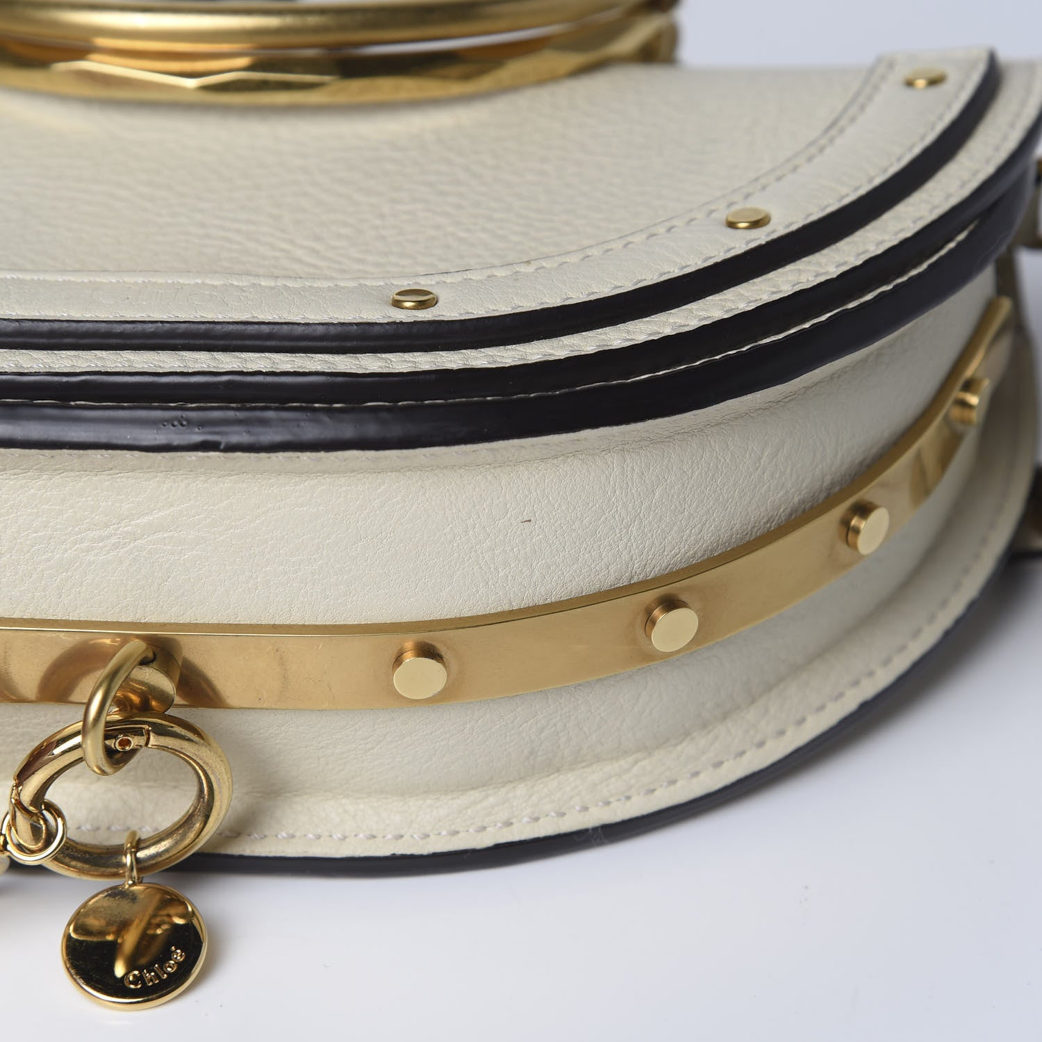Chloe Calfskin Small Nile Bracelet Minaudiere Bag Off White 11 of 14