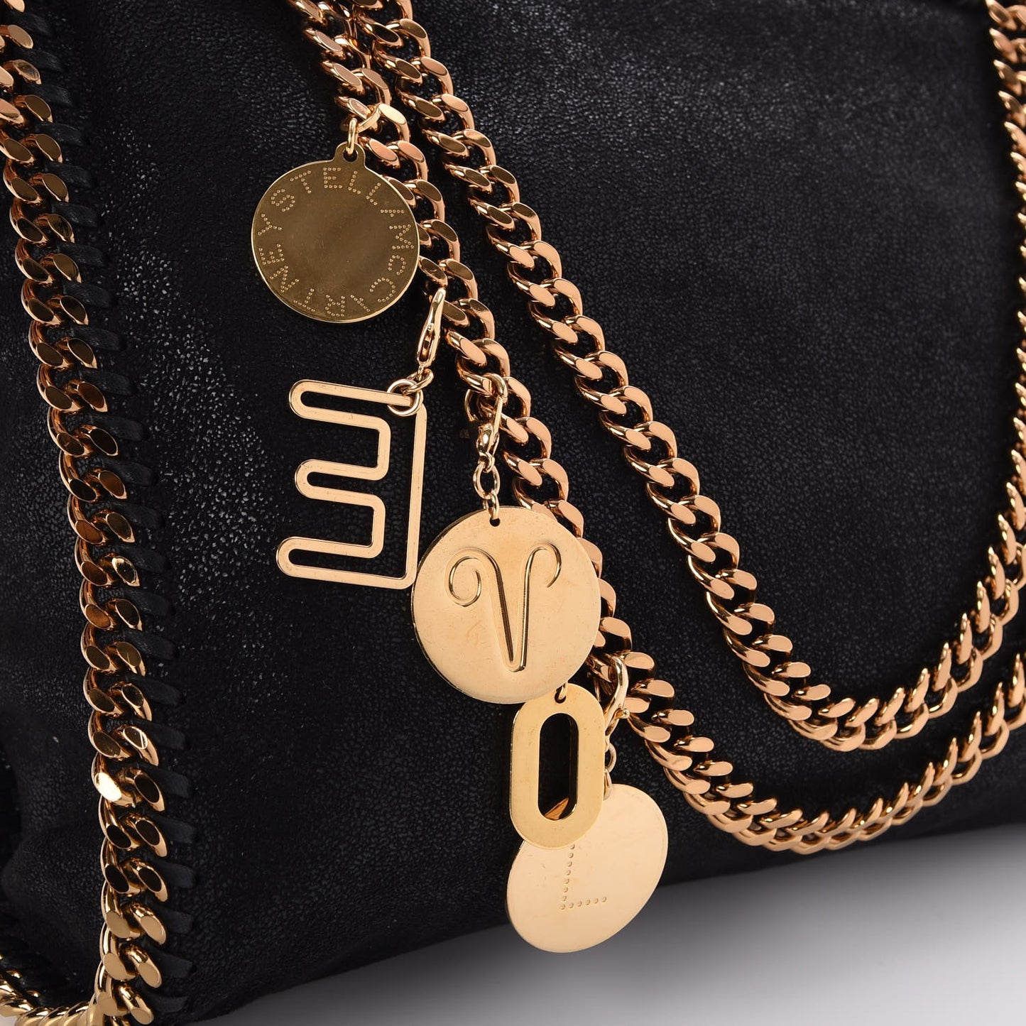 Shaggy Deer Small Falabella Tote Black