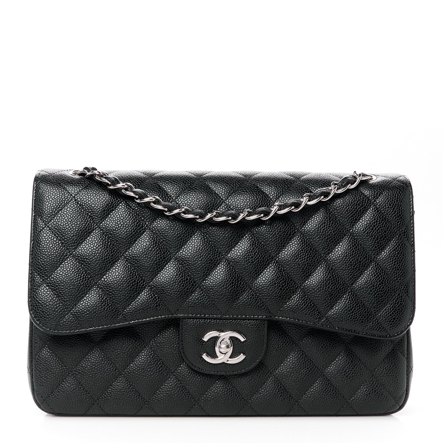Caviar Quilted Mini Rectangular Flap Black