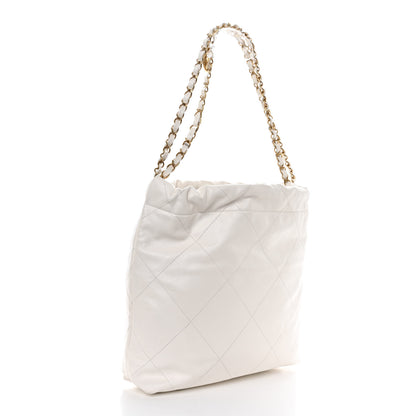 Chanel Shiny Calfskin Quilted Small Chanel 22 White 4 of 12