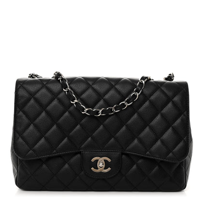 Chanel Caviar Quilted Jumbo Single Flap Black 1 of 9