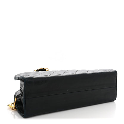 Chanel Lambskin Quilted Small Half Moon Clutch Black 4 of 12