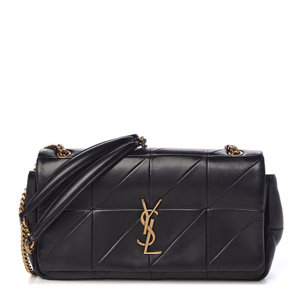 Saint Laurent Lambskin Patchwork Monogram Medium Jamie Black 1 of 9