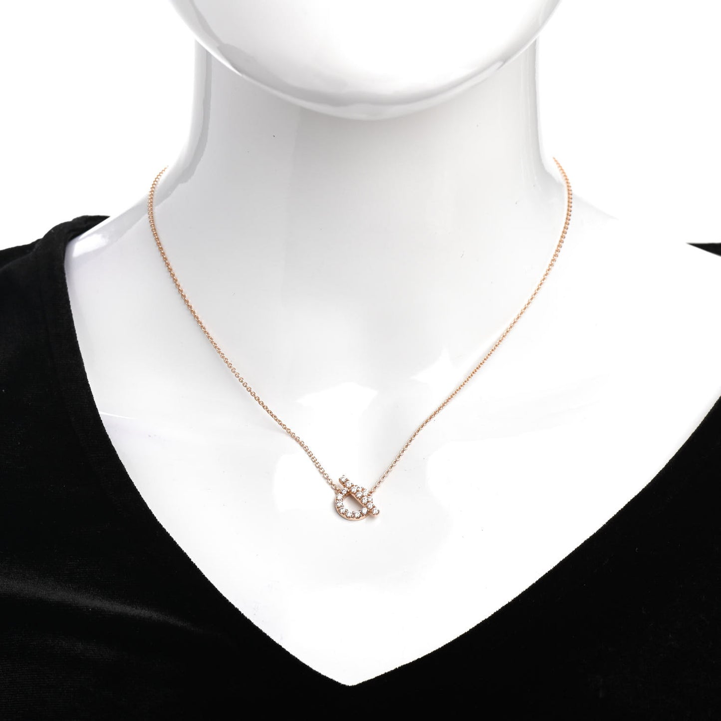 18K Rose Gold Diamond Finesse Pendant Necklace