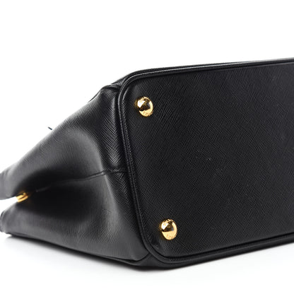 Prada Saffiano Small Galleria Double Zip Tote Black 9 of 10