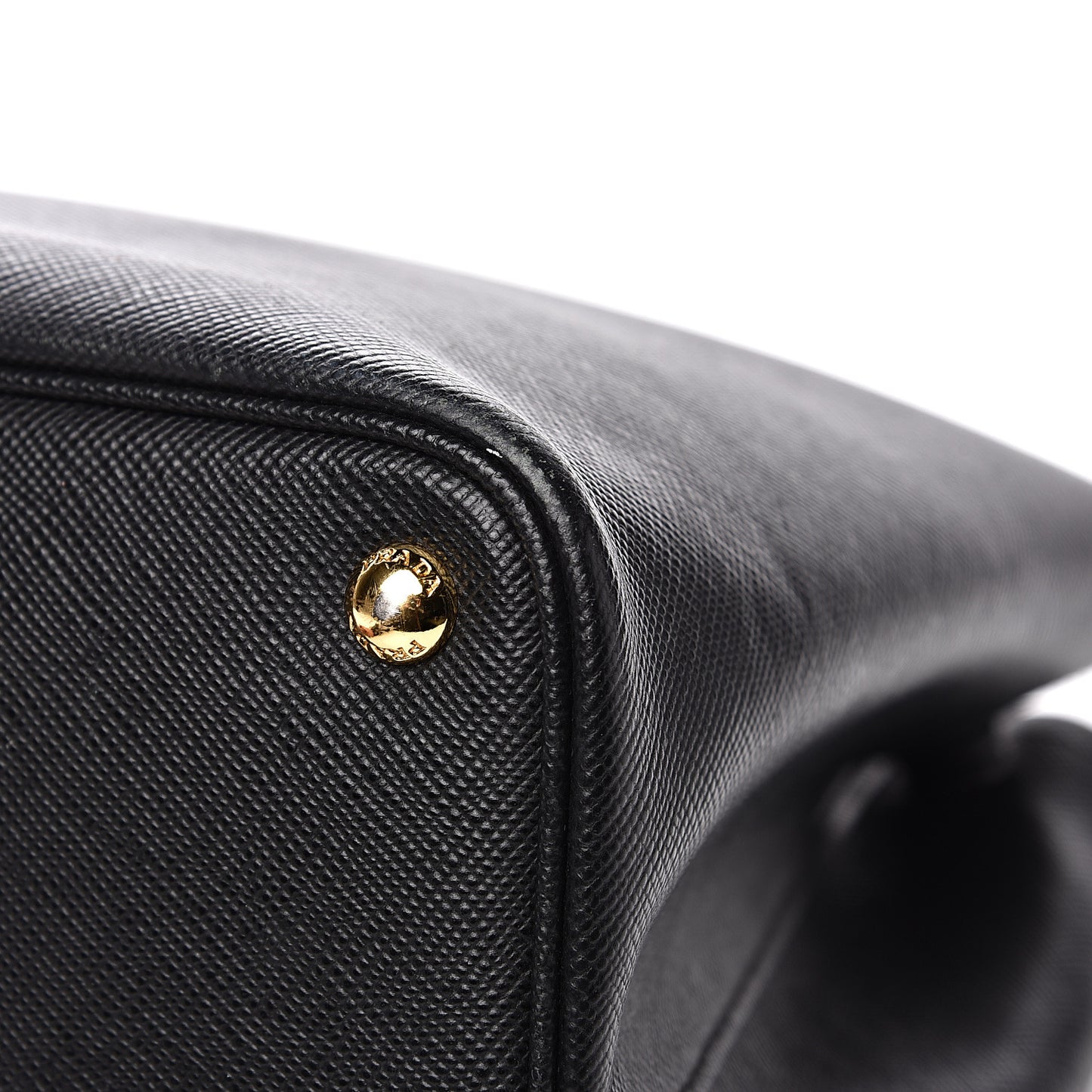 Saffiano Cuir Medium Double Bag Black Fuoco