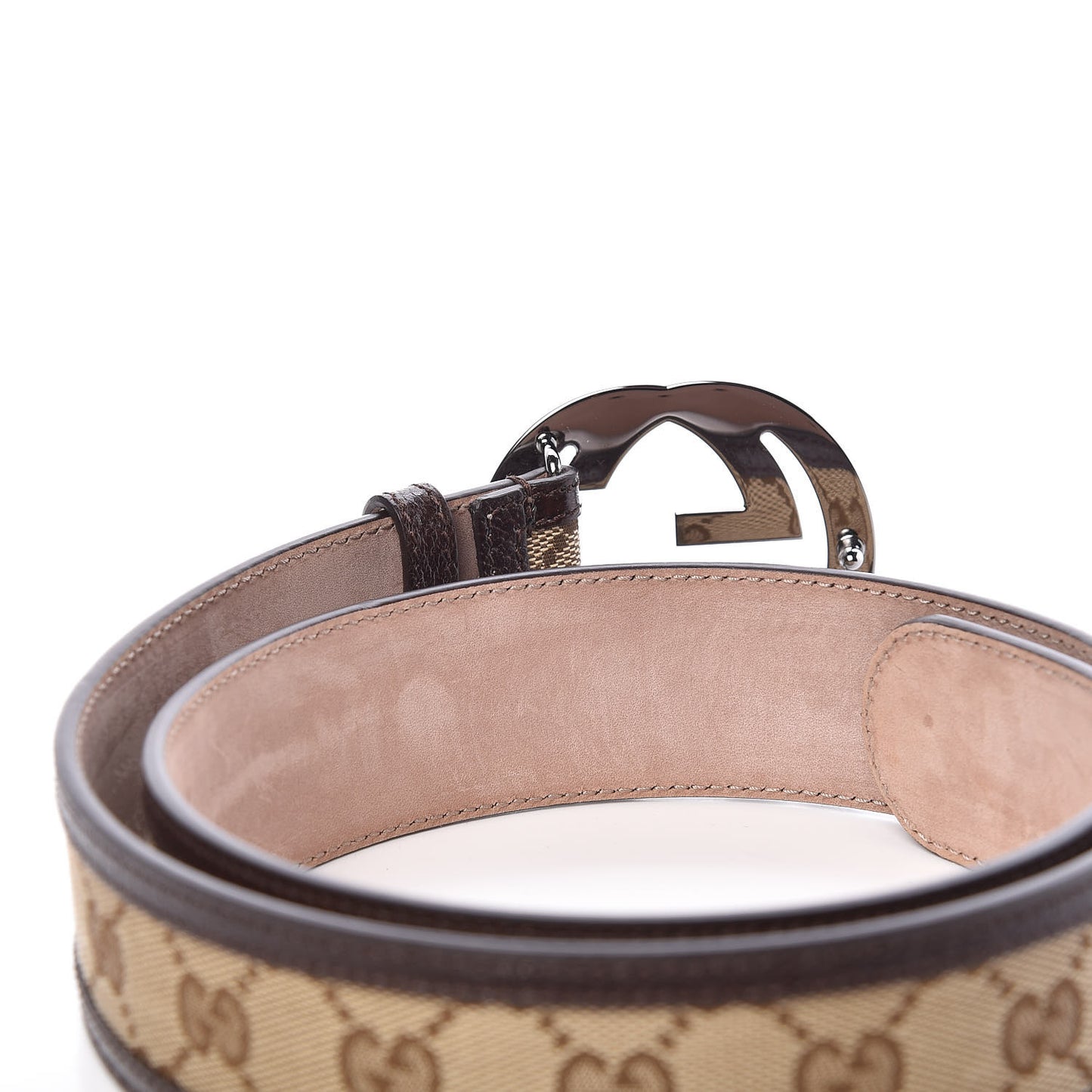 Monogram Interlocking G Belt 80 32 Dark Brown