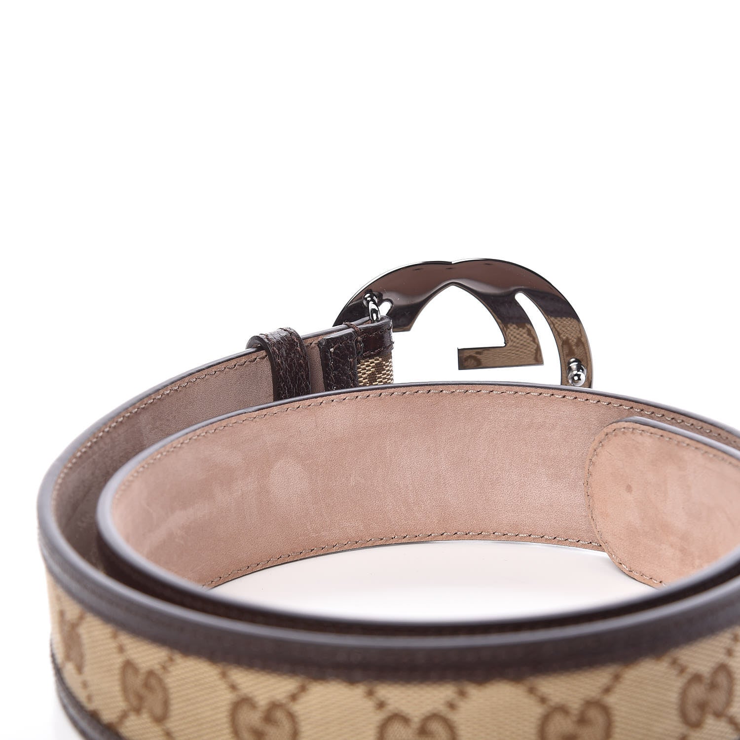 Gucci Monogram Interlocking G Belt 80 32 Dark Brown 7 of 8