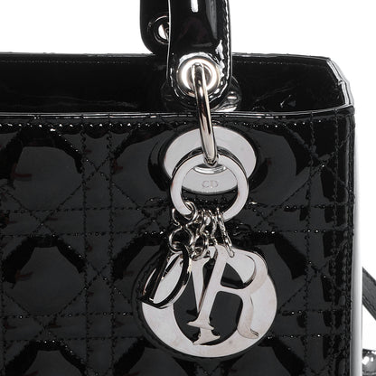 Christian Dior Patent Cannage Medium Lady Dior Black 8 of 9