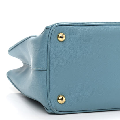 Prada Saffiano Lux Small Double Zip Tote Turchese 10 of 12