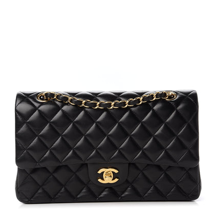 Chanel Lambskin Quilted Medium Double Flap Black 1 of 11