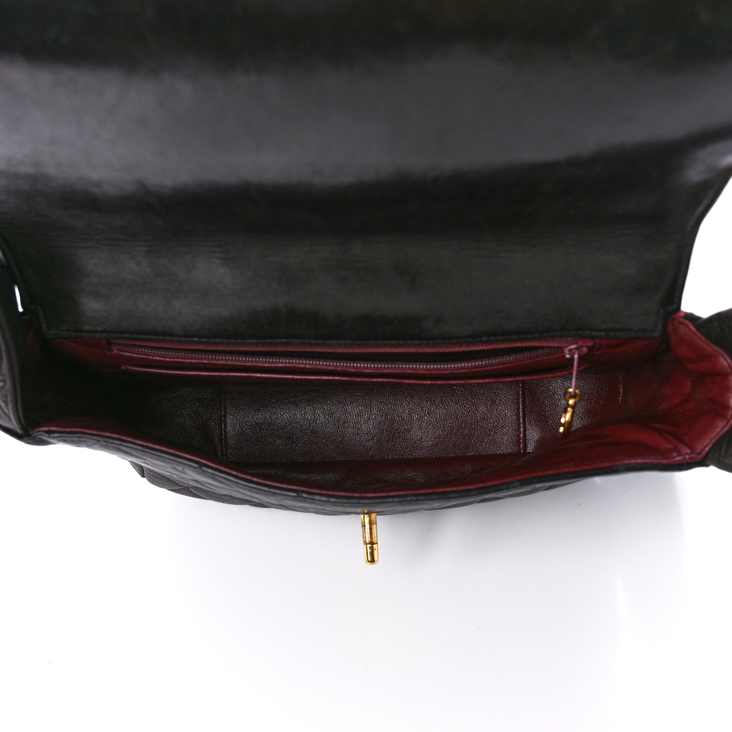 Lambskin Quilted CC Flap Shoulder Bag Black