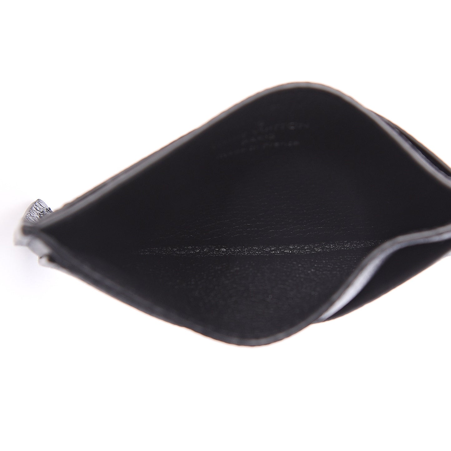 Calfskin Lockme Card Holder Black
