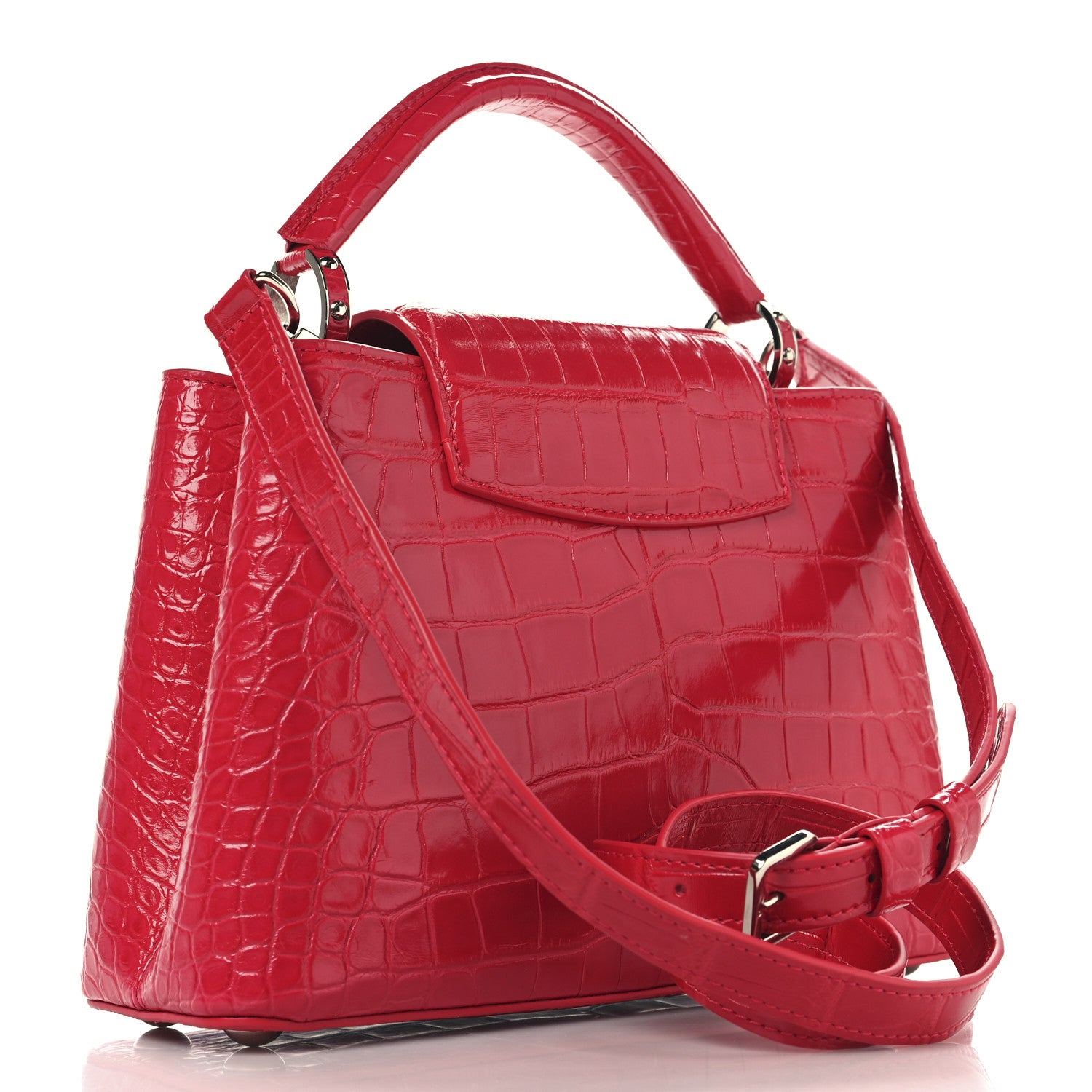 Louis Vuitton Alligator Capucines BB Fuchsia 3 of 9