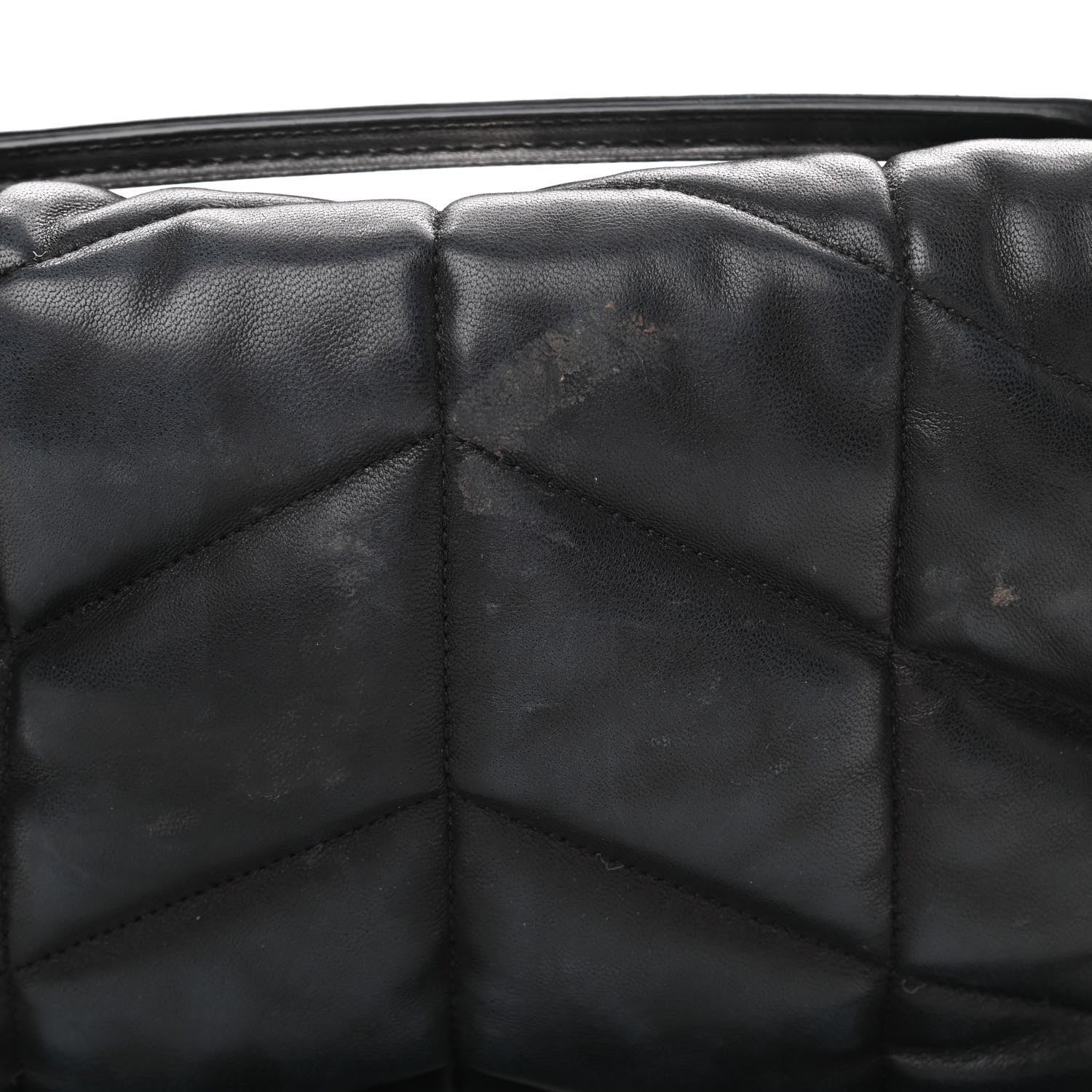 Saint Laurent Lambskin Quilted Small Loulou Puffer Monogram Chain Satchel Black 14 of 14