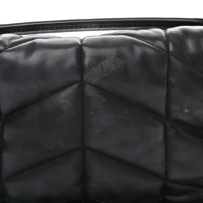 Saint Laurent Lambskin Quilted Small Loulou Puffer Monogram Chain Satchel Black 14 of 14