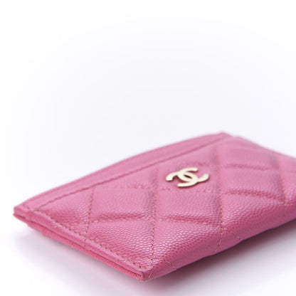 Chanel Caviar Quilted Card Holder Pink 6 of 11
