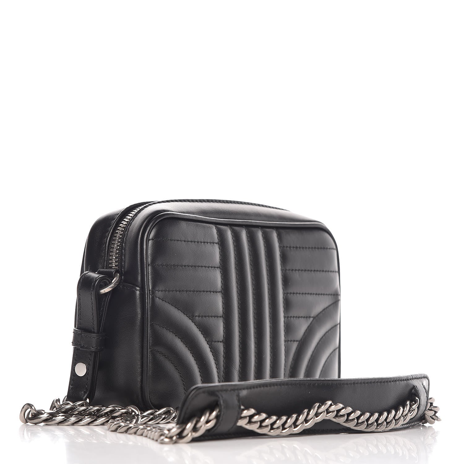 Prada Soft Calfskin Diagramme Crossbody Bag Black 3 of 8