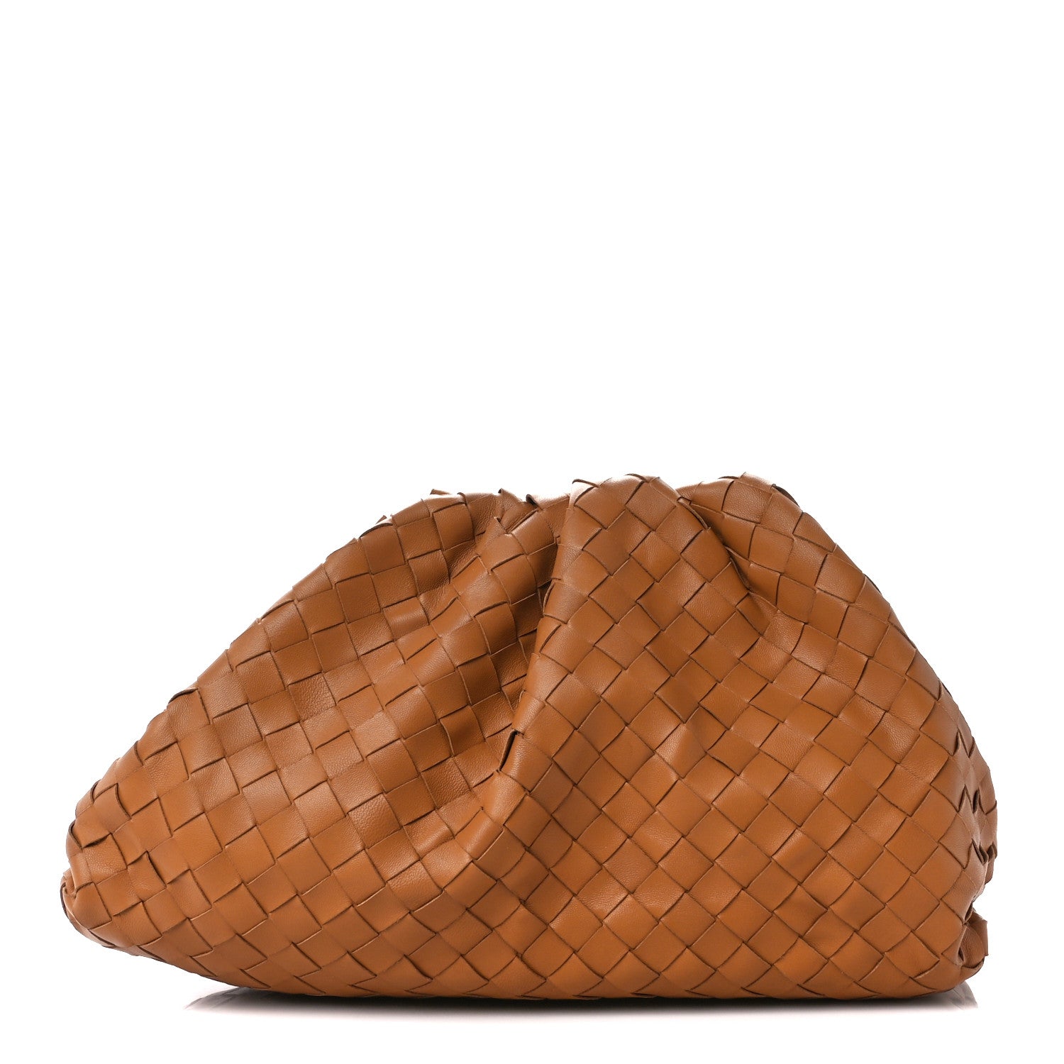 Bottega Veneta Nappa Maxi Intrecciato The Pouch Oversized Clutch Caramel 1 of 13