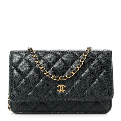 Chanel Caviar Quilted Wallet on Chain WOC Black 1 of 11