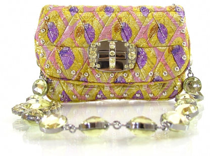 Miu Miu Lurex Jeweled Shoulder Bag 1 of 11
