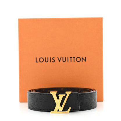 Louis Vuitton Calfskin Monogram 30mm LV Initiales Reversible Belt 85 34 Black 8 of 8