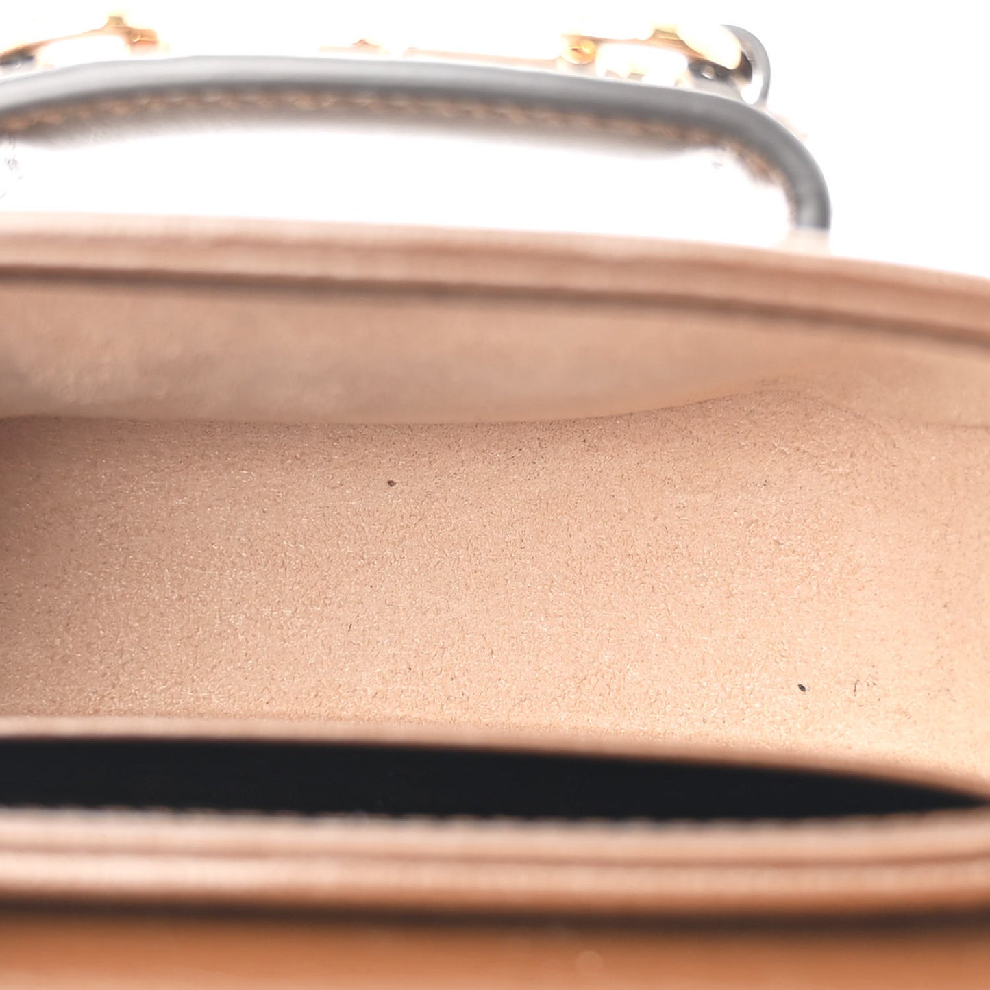 GG Supreme Monogram Azalea Calfskin Web Horsebit 1955 Wallet On Strap Beige Ebony Brown Sugar