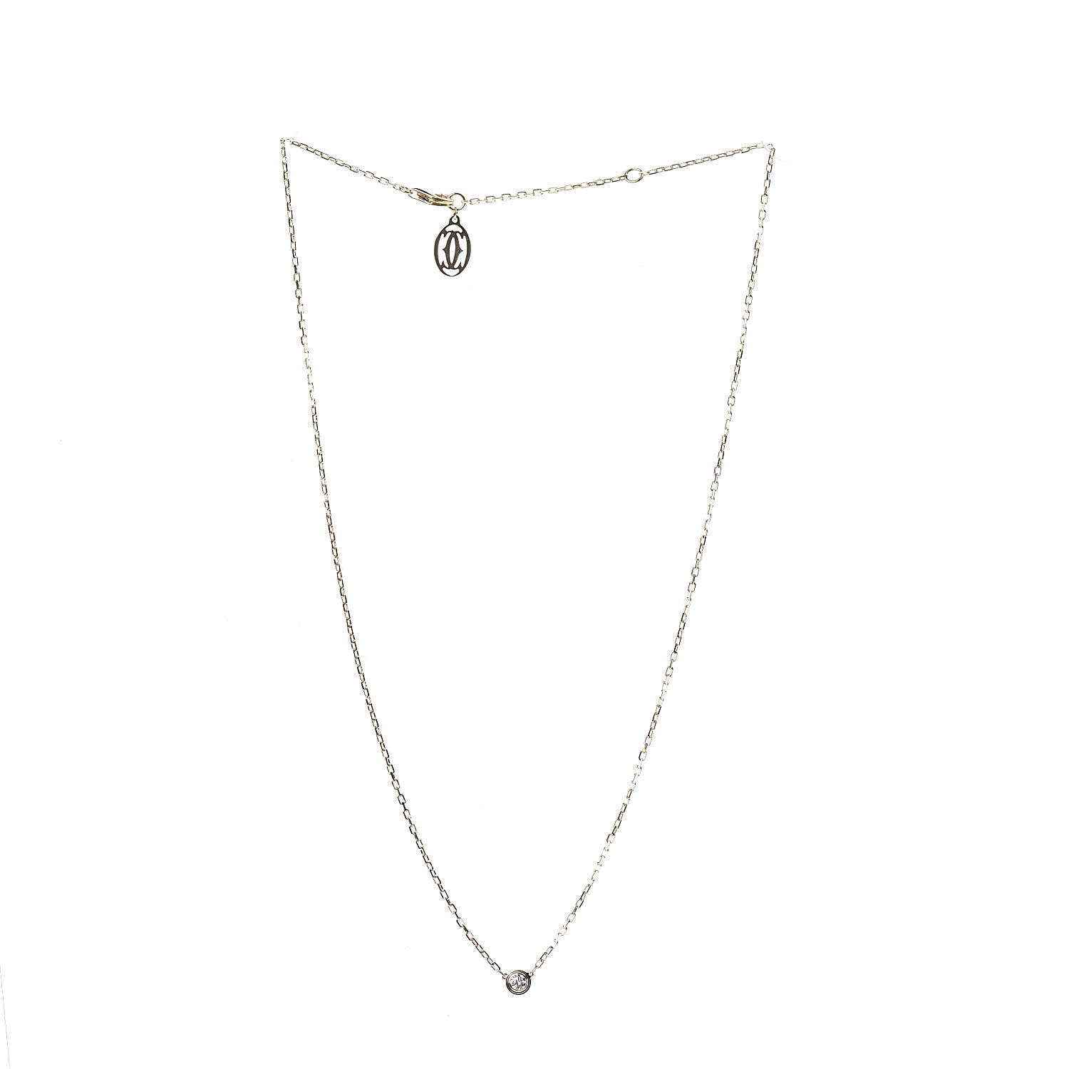 Cartier 18K Yellow Gold Diamond SM D'Amour Pendant Necklace 3 of 7