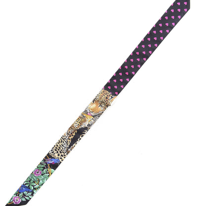 Hermes Silk Jungle Love Love Twilly Black Vert Rose Vif 4 of 5