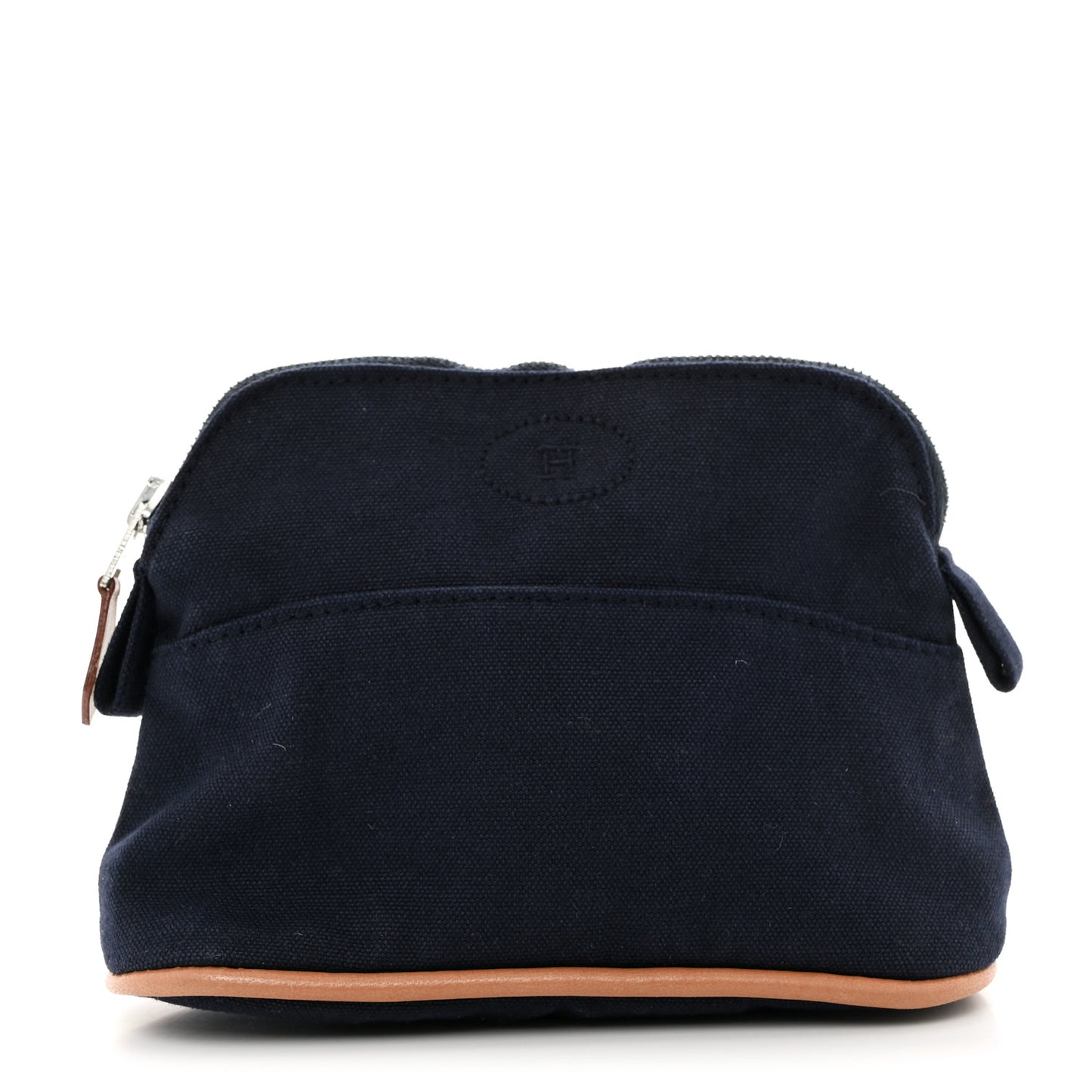 Cotton Canvas Mini Bolide Travel Cosmetic Pouch Black