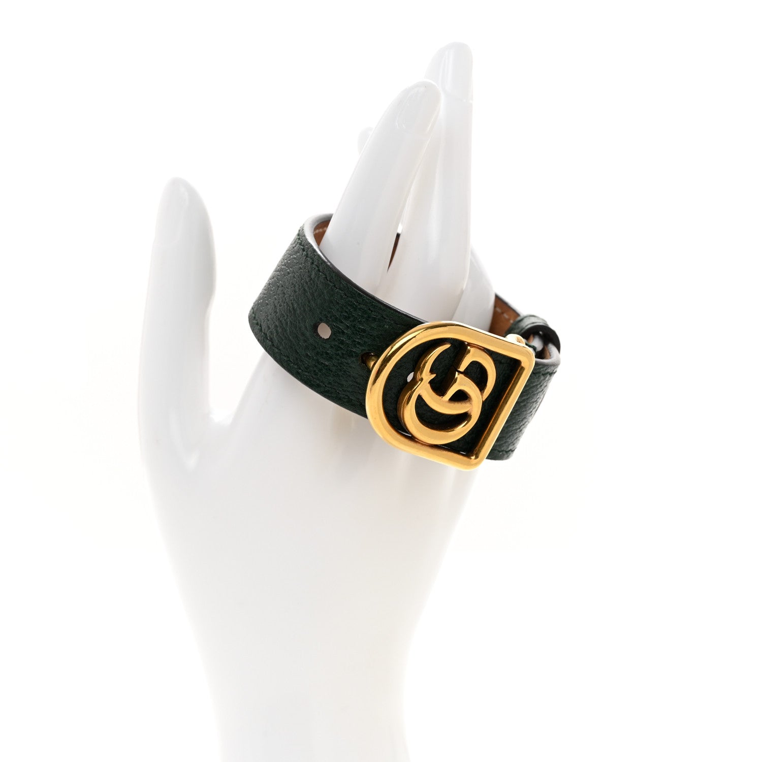 Gucci Calfskin Marmont Double G Bracelet Green 2 of 8