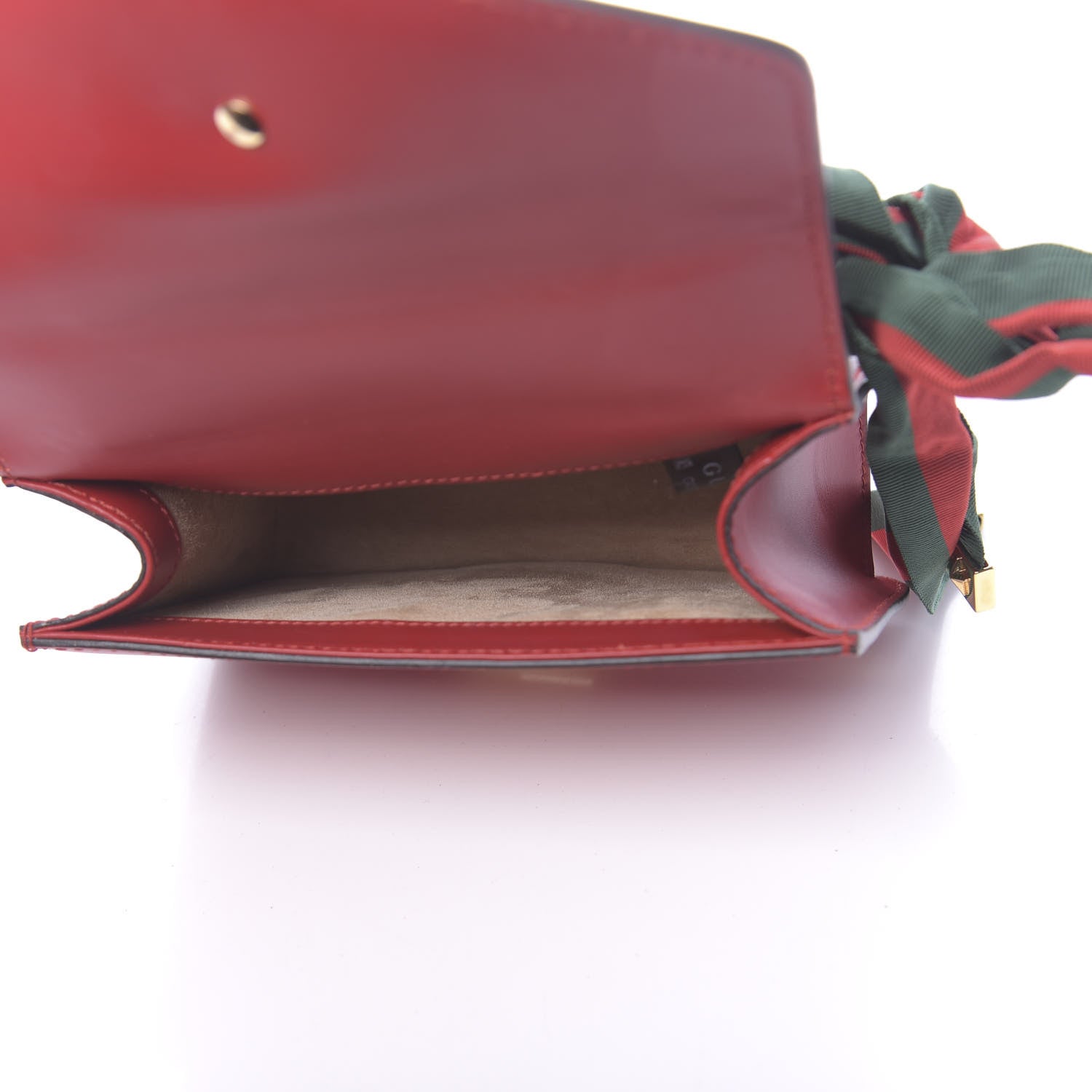 Gucci Calfskin Mini Sylvie Chain Shoulder Bag Hibiscus Red 5 of 10