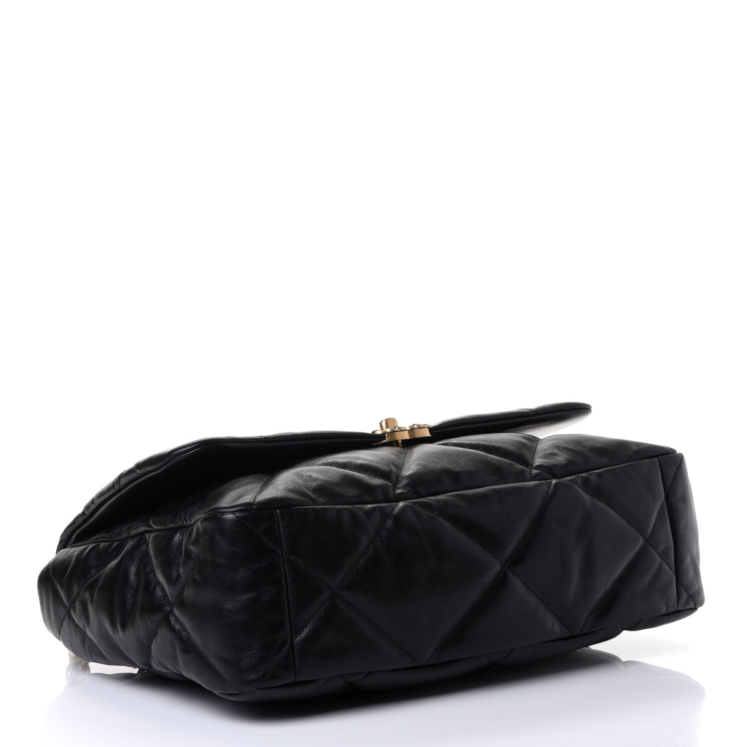 Chanel Goatskin Quilted Maxi Chanel 19 Flap Black 3 of 4