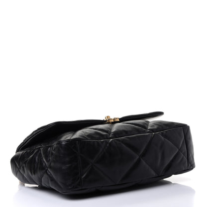 Chanel Goatskin Quilted Maxi Chanel 19 Flap Black 3 of 4