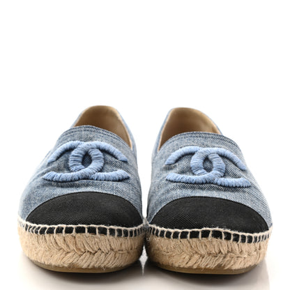 Chanel Denim CC Espadrilles 41 Blue Black 2 of 13