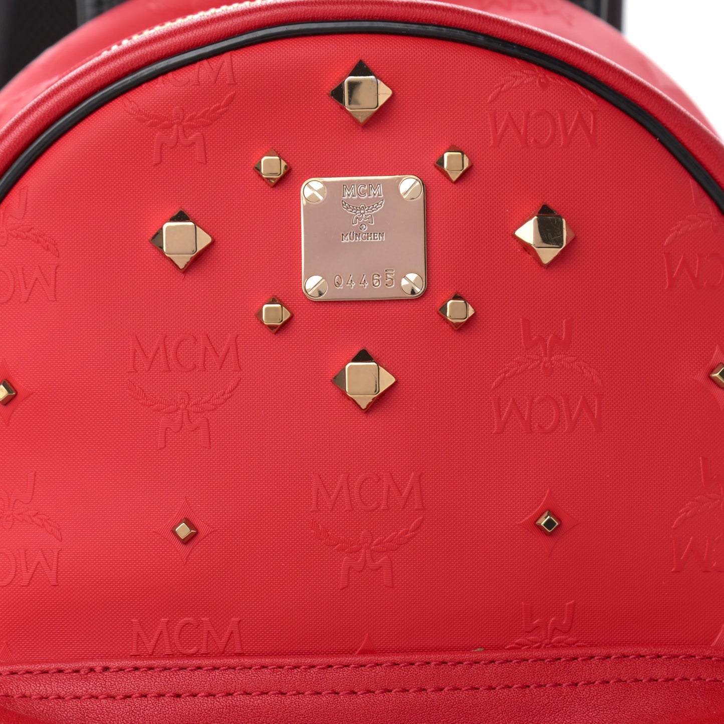 Calfskin Stud Small Stark Backpack Red