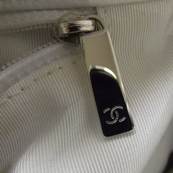 Chanel Caviar Grand Shopping Tote GST White 9 of 11