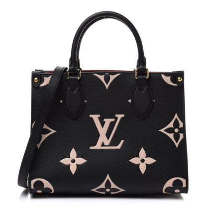 Louis Vuitton Empreinte Monogram Giant Onthego PM Black Beige 1 of 9